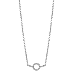 Zinzi zilveren ketting strak rond design wit 42-45cm ZIC1063