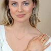 ZINZI zilveren 14K geelvergulde paperclip schakel armband met ronde vormen 17-20cm ZIA2275G