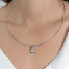ZINZI zilveren luxe cross-over hanger 18mm bolletjes glad witte zirconia's ZIH2141 (zonder collier)