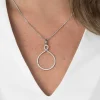 ZINZI zilveren luxe hanger infinity wit ZIH1893 (zonder collier)