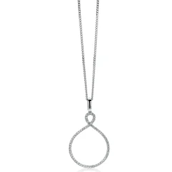ZINZI zilveren luxe hanger infinity wit ZIH1893 (zonder collier)