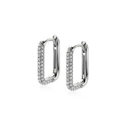 ZINZI zilveren luxe oorringen 15x2mm rechthoekig met witte zirconia's ZIO2221Z