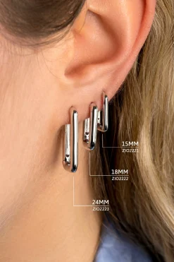 ZINZI zilveren luxe oorringen 15x2mm ovale vorm ZIO2221