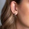 ZINZI zilveren luxe oorringen cross-over glad en bolletjes 18x4mm ZIO2242