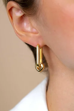 ZINZI zilveren luxe oorringen 14K geel verguld 24x3mm ovale vorm ZIO2223G