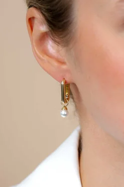 ZINZI zilveren luxe oorringen 14K geel verguld 18x3mm ovale vorm ZIO2222G