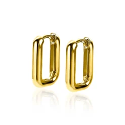 ZINZI zilveren luxe oorringen 14K geel verguld 18x3mm ovale vorm ZIO2222G