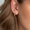ZINZI zilveren luxe oorringen 14K rosé verguld 17 x 3mm wit ZIO186D