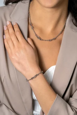 ZINZI zilveren marine schakel armband met negen grotere marine schakels 5,8mm breed 17-20cm ZIA2407