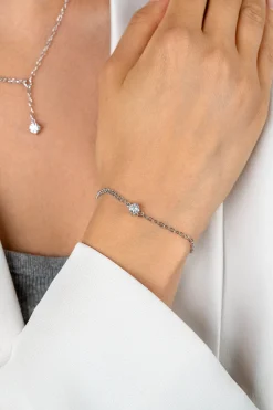 ZINZI zilveren multi-look armband met ovale en jasseron schakels, met ronde witte zirkonia in vierpootszetting 17-19cm ZIA2660
