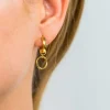 ZINZI zilveren oorbedels geel verguld open rond 11mm ZICH1748G (zonder oorringen)