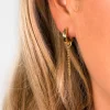 ZINZI zilveren oorbedels geel verguld gourmet ketting 30mm ZICH1694G (zonder oorringen)