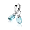 ZINZI zilveren oorbedels turquoise ZICH1171T (zonder oorringen)