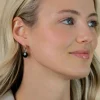 ZINZI zilveren oorbedels zwarte bead ZICH266Z (zonder oorringen)