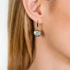 ZINZI zilveren oorhangers geelverguld witte zirconia 11mm ZIO2