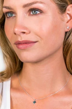 ZINZI zilveren oorknoppen bliksemschicht 8mm ZIO1681