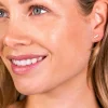 ZINZI zilveren oorknoppen glad staafje 8mm ZIO1689