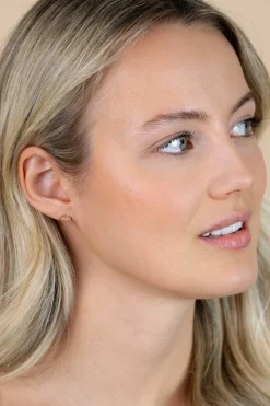 ZINZI zilveren oorknoppen 14K geelverguld open hart 8mm ZIO1630G