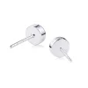 ZINZI zilveren oorknoppen rond wit 6mm ZIO1376Z