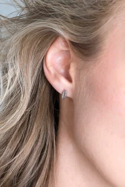 ZINZI zilveren oorknoppen veertje 10mm ZIO2212