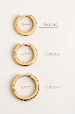 ZINZI zilveren oorringen geel verguld 15 x 3mm ZIO191G