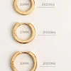 ZINZI zilveren oorringen geel verguld 20x3mm ZIO190G