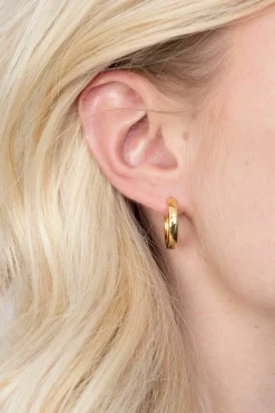 ZINZI zilveren oorringen geel verguld 20x3mm ZIO190G