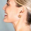 ZINZI zilveren oorringen 14K geel verguld 18mm open hartvorm ZIO2195G
