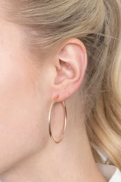 ZINZI zilveren oorringen rosé verguld 45x2mm ZIO436R