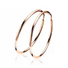 ZINZI zilveren oorringen rosé verguld 35 x 2mm glad ZIO435R