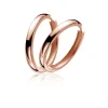 ZINZI zilveren oorringen rosé verguld 28 x 3mm ZIO193R