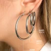 ZINZI zilveren oorringen 46x3mm rond ZIO2180
