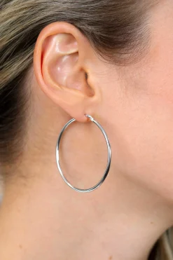 ZINZI zilveren oorringen 45 x 2mm glad ZIO436