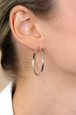 ZINZI zilveren oorringen 35 x 2mm glad ZIO435