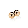 ZINZI zilveren oorstekers glad bol 6mm rosegoud verguld ZIO808R