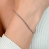 ZINZI zilveren organisch gedraaide schakel armband (1,8mm breed) 17-20cm ZIA2843