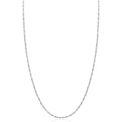 ZINZI zilveren organisch gedraaide schakel ketting (1,8mm breed) 42-45cm ZIC2843