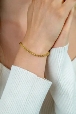 ZINZI zilveren palmier armband geel verguld 3,5mm ZIA1260G