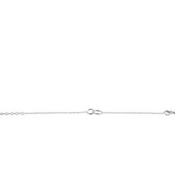 ZINZI zilveren paperclip schakel armband met ronde vormen 17-20cm ZIA2275