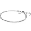 ZINZI zilveren platte slangen schakel armband (2,8mm breed) 18-21cm ZIA2847