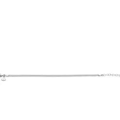ZINZI zilveren platte slangen schakel armband (2,8mm breed) 18-21cm ZIA2847