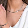 ZINZI zilveren platte slangen-ketting 45cm 3,5mm breed ZIC2292