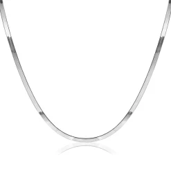 ZINZI zilveren platte slangen-ketting 45cm 3,5mm breed ZIC2292