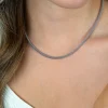 ZINZI zilveren popcorn ketting 3mm breed 42cm ZIC2765