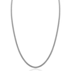 ZINZI zilveren popcorn ketting 3mm breed 42cm ZIC2765