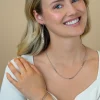 ZINZI zilveren popcorn schakelketting 45-48cm met drie paperclip schakelaccenten ZIC2709