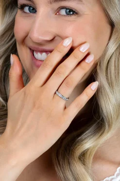 ZINZI zilveren ring wit ZIR2050