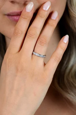 ZINZI zilveren ring wit ZIR2050