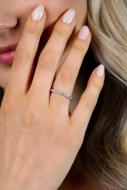 ZINZI zilveren ring wit ZIR827