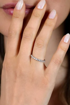 ZINZI zilveren ring wit ZIR827